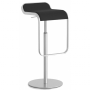 La Palma - Lem Barhocker Höhenrückverstellung matt verchromt 