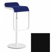 La Palma - Lem Barhocker Höhenrückverstellung weiß Leder Schwarz