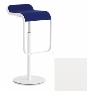 La Palma - Lem Barhocker Höhenrückverstellung weiß Leder Weiß