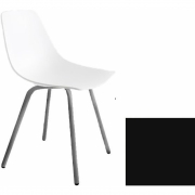 La Palma - Miunn S161 Stuhl matt verchromt Leder Schwarz