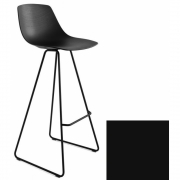 La Palma - Miunn Barhocker 75 cm schwarz Leder Schwarz