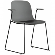 La Palma - Seela Kufenstuhl mit grauen Armlehnen 