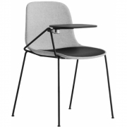 La Palma - Seela Stuhl schwarz lackiert mit schwarzer Schreibfläche 