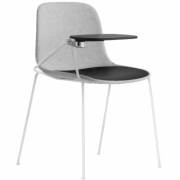 La Palma - Seela Stuhl weiß lackiertt mit schwarzer Schreibfläche 