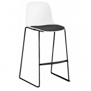 La Palma - Seela Barhocker Höhe 75 cm schwarz lackiert 