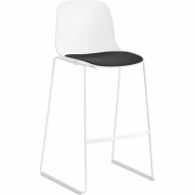 La Palma - Seela Barhocker Höhe 75 cm weiß lackiert 
