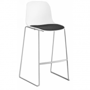 La Palma - Seela Barhocker Höhe 75 cm matt verchromt 