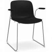 Magis - Troy Armlehnen-Kufenstuhl Schwarz