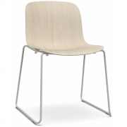 Magis - Troy Kufenstuhl Buche Gebleicht - Weiß