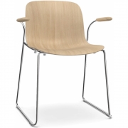 Magis - Troy Armlehnen-Kufenstuhl Buche 