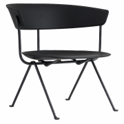 Magis - Officina Niedriger Sessel Leder Schwarz | Schwarz