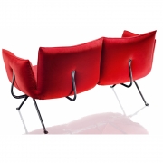 Magis - Officina 2-Sitzer Sofa Azimut Glamour Rot / Schwarz