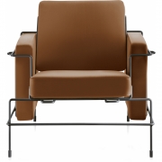 Magis - Traffic Sessel Leder Braun (Gestell: Schwarz)