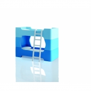Magis - Bunky Etagenbett 2xHellblau-1xBlau