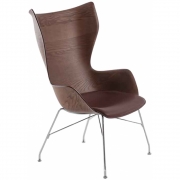 Kartell - K/Wood Sessel Leder
