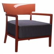 Kartell - Cara Outdoor Sessel Gestell glänzend Gestell Schwarz / Sitz Anthrazit