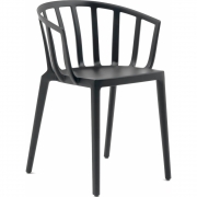 Kartell - Venice Armlehnenstuhl Mattschwarz