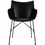 Kartell - Q/Wood Armlehnstuhl niedrig