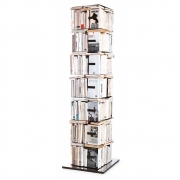 Opinion Ciatti - Ptolomeo X4 B Büchersäule 197 cm | Schwarz / Edelstahl