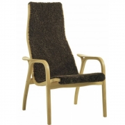 Swedese - Lamino Sessel Buche gebeizt | Schafsfell Braun (Espresso)