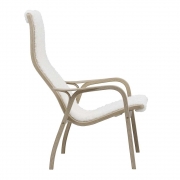 Swedese - Lamino Sessel Buche | Schafsfell Weiß