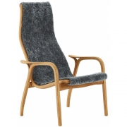 Swedese - Lamino Sessel Buche | Schafsfell Skandinavisches Grau
