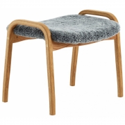 Swedese - Lamino Hocker Buche | Schafsfell Skandinavisches Grau