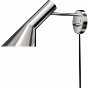 Louis Poulsen - AJ Wandleuchte mit Schalter / mit Kabel Edelstahl poliert