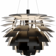 Louis Poulsen - PH Artichoke LED Pendelleuchte Ø 84 cm (2700K) | Schwarz | DALI