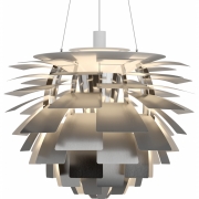 Louis Poulsen - PH Artichoke LED Pendelleuchte Ø 72 cm (3000K) | Edelstahl matt | DALI