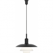 Louis Poulsen - PH 5/5 Pendelleuchte Schwarz/Opalglas