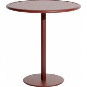 Petite Friture - Week-End Bistro Tisch rund Rotbraun
