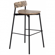 Petite Friture - Fromme Wood Barhocker H75 Schwarz Alpi