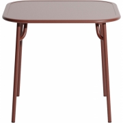 Petite Friture - Week-End Tisch quadratisch glatt Rotbraun