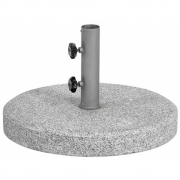 Weishäupl - Schirmständer Granit Geflammt Rund 35 kg / Hülse Ø40 mm