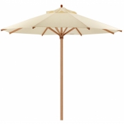 Weishäupl - Teak Sonnenschirm Ø250 cm mit Flaschenzug 