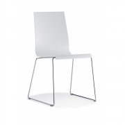 Pedrali - Kuadra 1158 Kufenstuhl Weiß-Verchromt