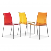 Pedrali - Kuadra 1271 Stuhl Orange Transparent | Matt