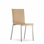 Pedrali - Kuadra 1321 Stuhl Eiche Natur | Verchromt