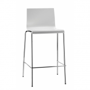 Pedrali - Kuadra 1112 Barhocker Elfenbein (Gestell: Chrom)