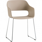 Pedrali - Babila 2745 Armlehnstuhl Kufen Grau | Schwarz