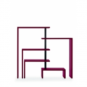 Zanotta - Joy Drehregal Bordeaux | 132 cm (5 Platten)