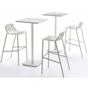 Fast - Tonik / Cross Stehtisch Indoor 60 x 60 cm | Pastellblau | Weiß