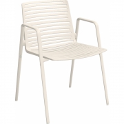 Fast - Zebra Stuhl mit Armlehnen Cremeweiß