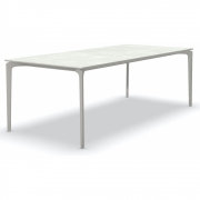 Fast - AllSize Tisch mit Platte aus Feinsteinzeug, Snow 220x100 cm | Pulvergrau