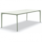 Fast - AllSize Tisch mit Platte aus Feinsteinzeug, Snow 