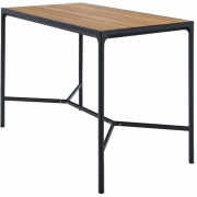 Houe - Four Outdoor Bartisch Bambus / Schwarz | 90 x 160 cm