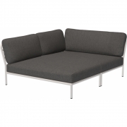 Houe - Level Lounge Cozy Sofa-Element Links Muted White Dark Grey (Basic)