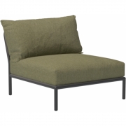 Houe - Level 2 Mittelelement / Lounge Sessel Dunkelgrau Leaf (Heritage)