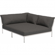 Houe - Level 2 Lounge Cozy Sofa-Element Rechts Muted White Dark Grey (Basic)